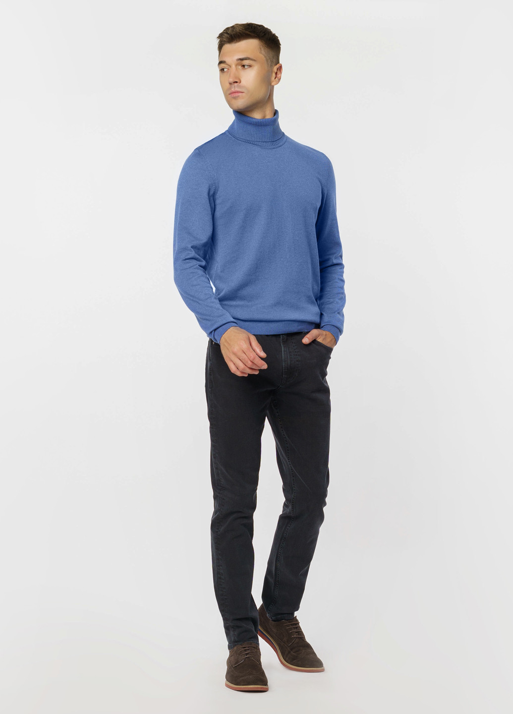 Синій зимовий светр чоловічий Arber Roll-neck FF N-AVT83