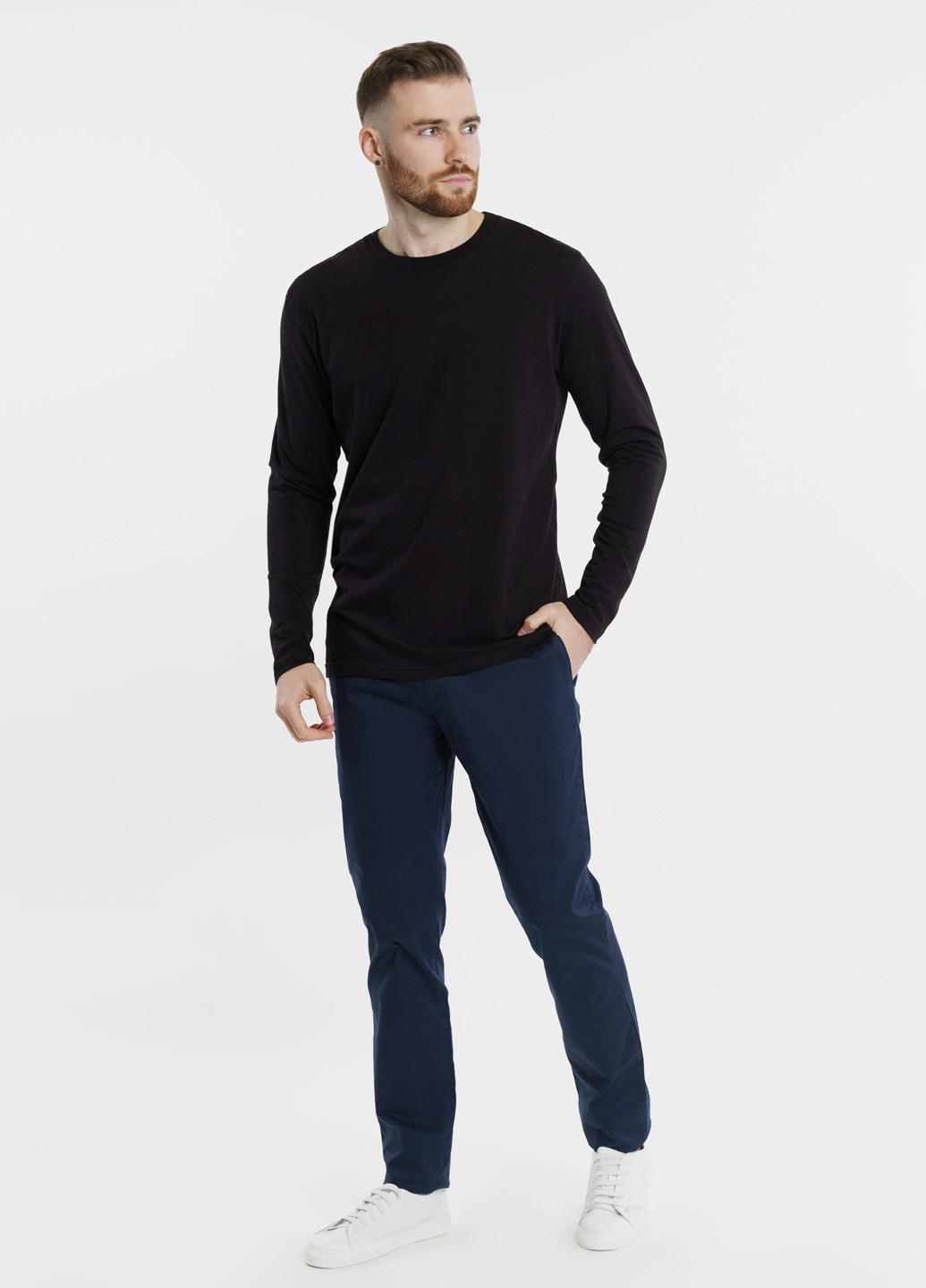 Черная футболка мужская Arber Long Sleeve TRDM-F2