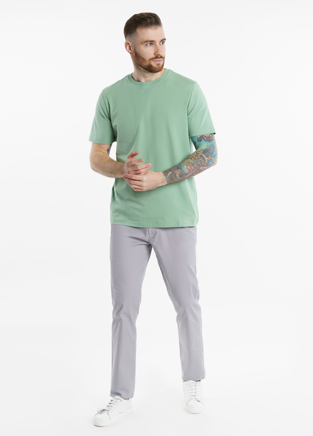 Зеленая футболка мужская Arber T-SHIRT FF10