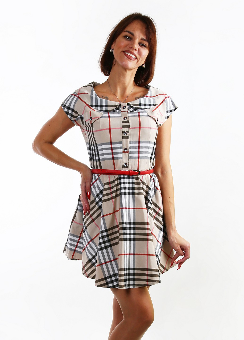 Комбинированное кэжуал платье No Brand в полоску