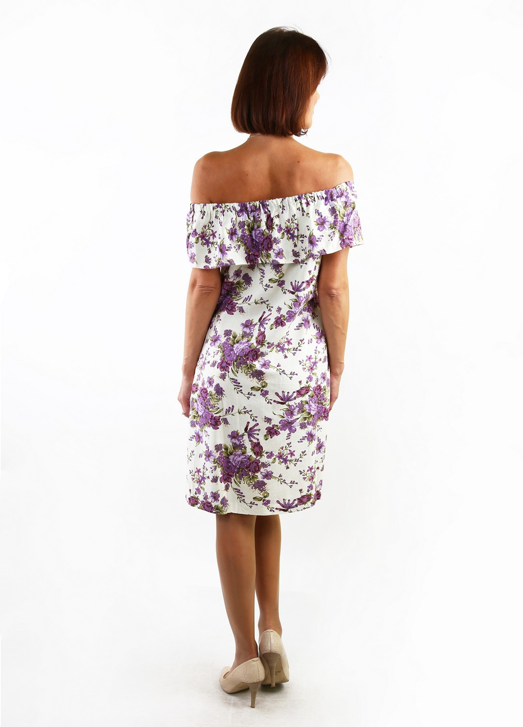 Комбинированное кэжуал платье Molegi с цветочным принтом