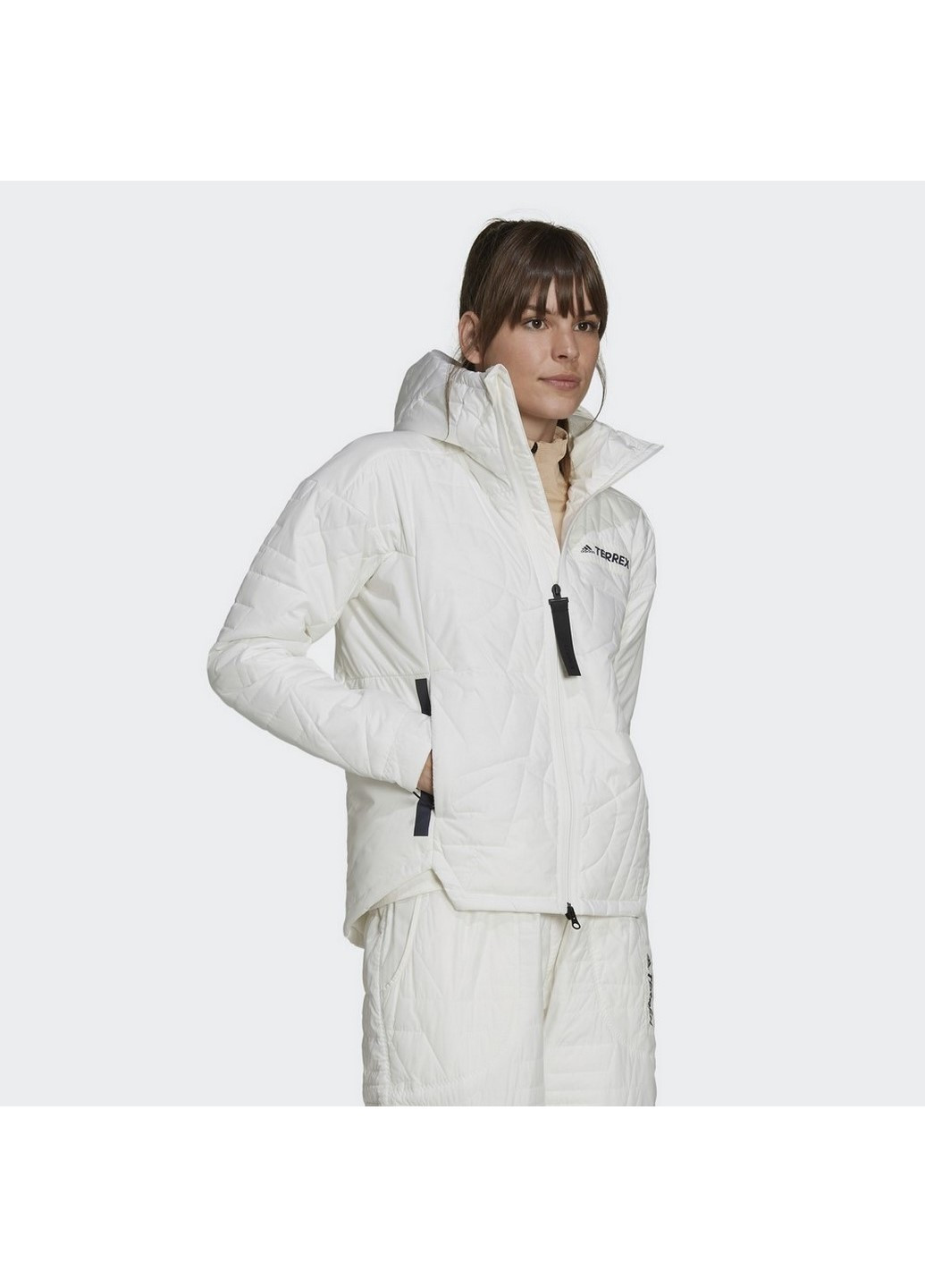 Белая зимняя женская утепленная куртка w txms primahdj gq3676 adidas