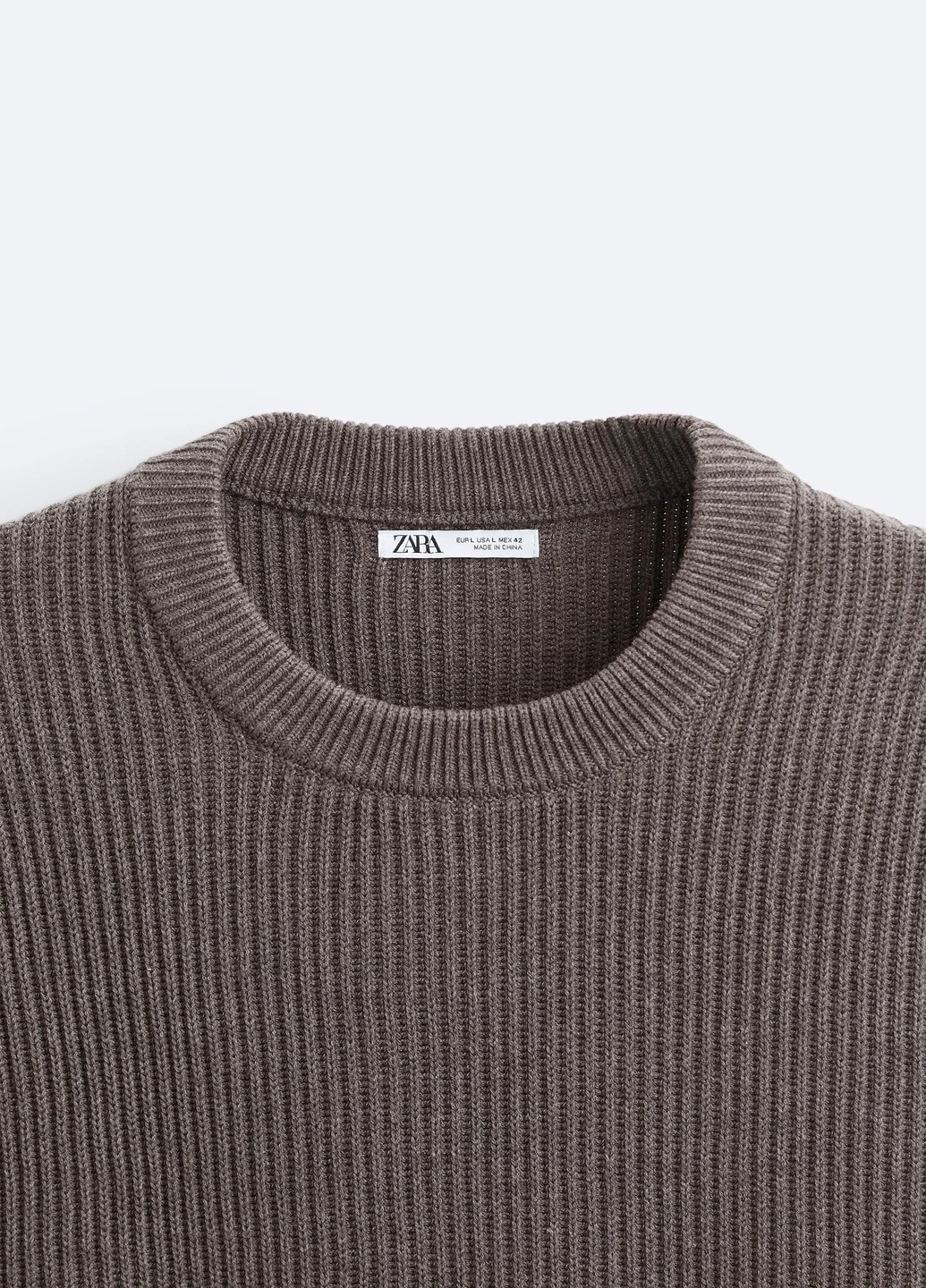 Серо-коричневый демисезонный свитер Zara