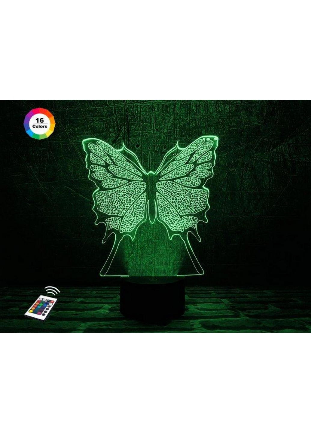 Ночник-светильник 3D "Бабочка" 24х19 см 3DTOYSLAMP (266418501)