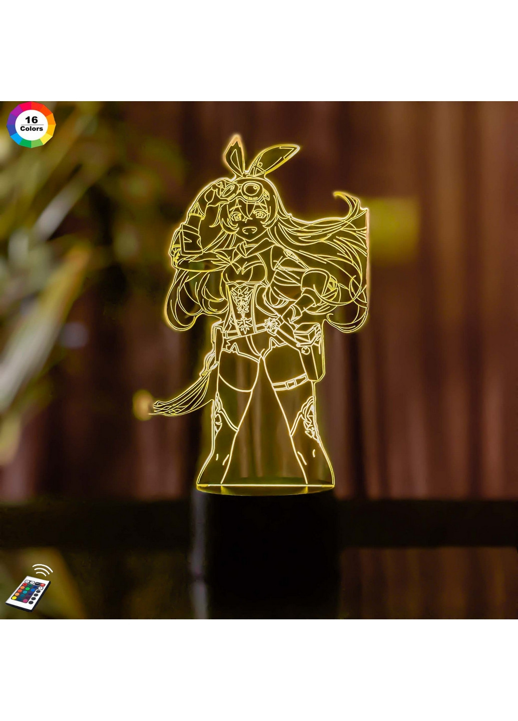 Ночник-светильник 3D GENSHIN IMPACT "Эмбер" 26х12 см 3DTOYSLAMP (266418834)