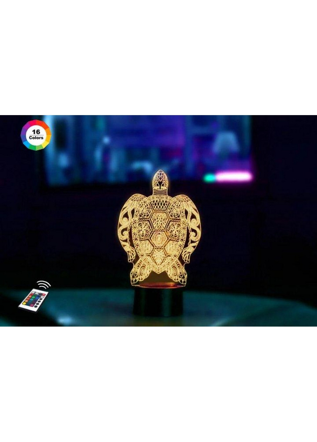 Ночник-светильник 3D "Черепаха" 25х15 см 3DTOYSLAMP (266418440)