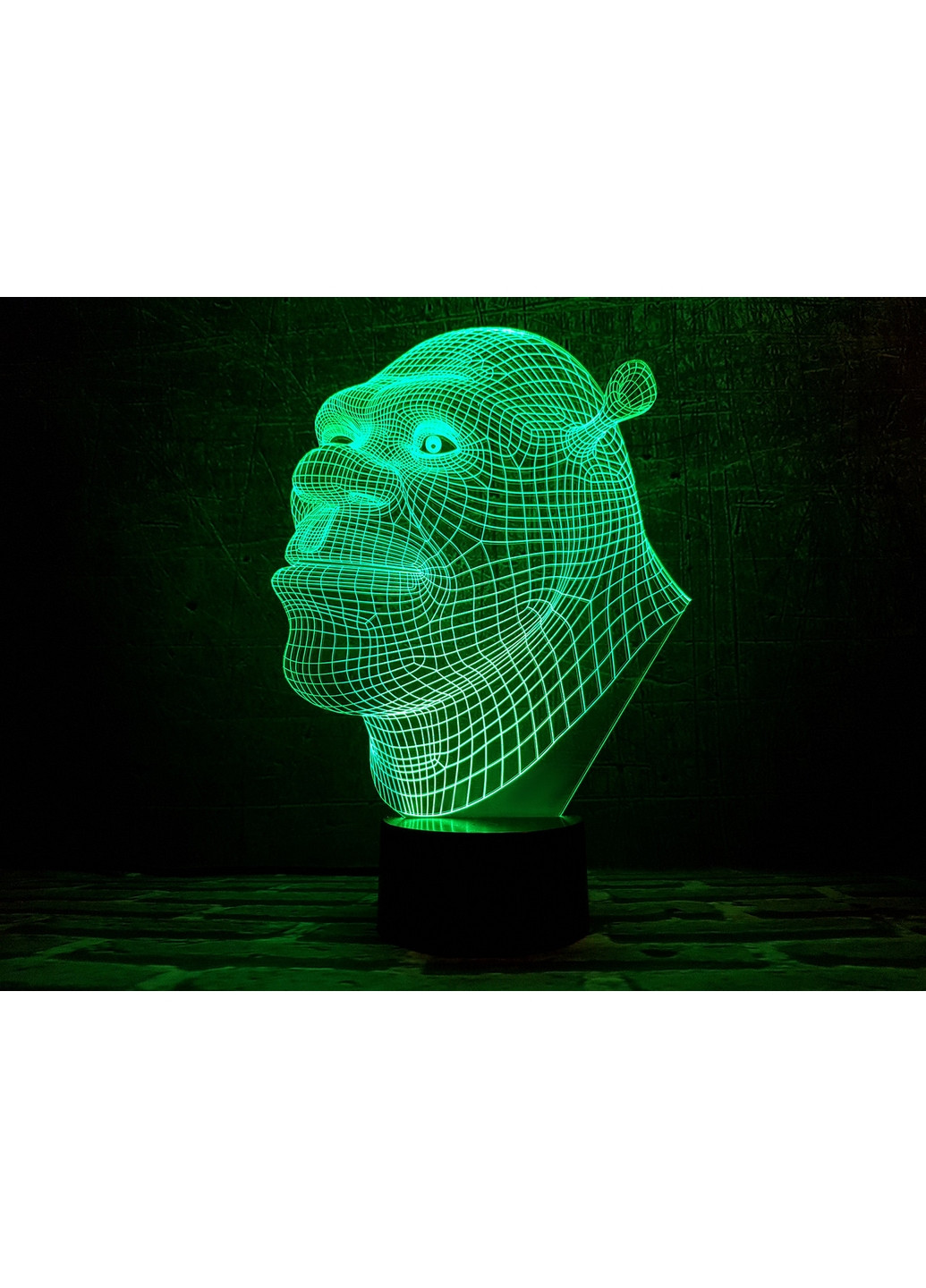 Ночник-светильник 3D "Шрек" 26х18 см 3DTOYSLAMP (266418167)