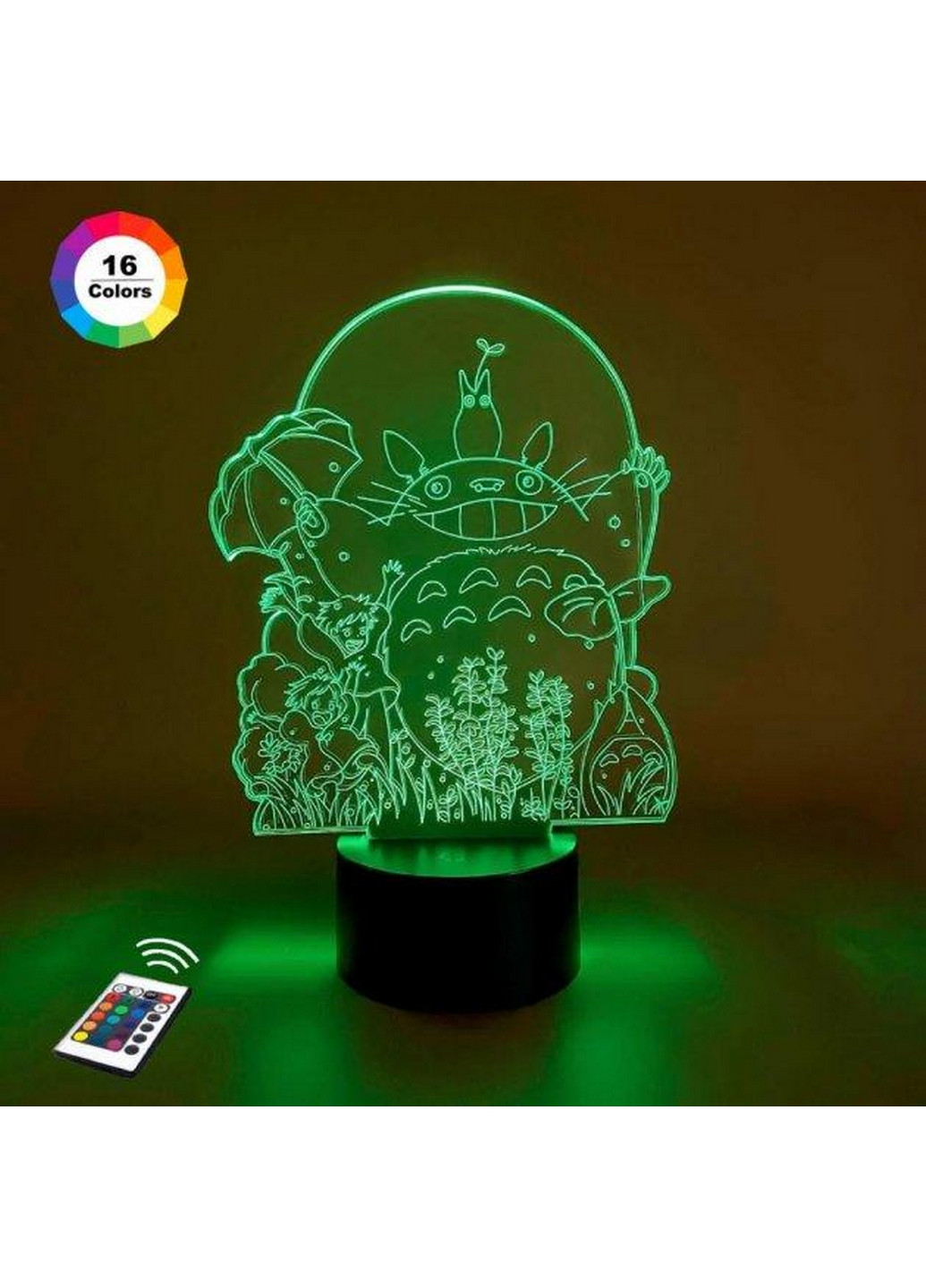 Нічник-світильник 3D "Мій сусід Тоторо" 25х16 см 3DTOYSLAMP (266419144)