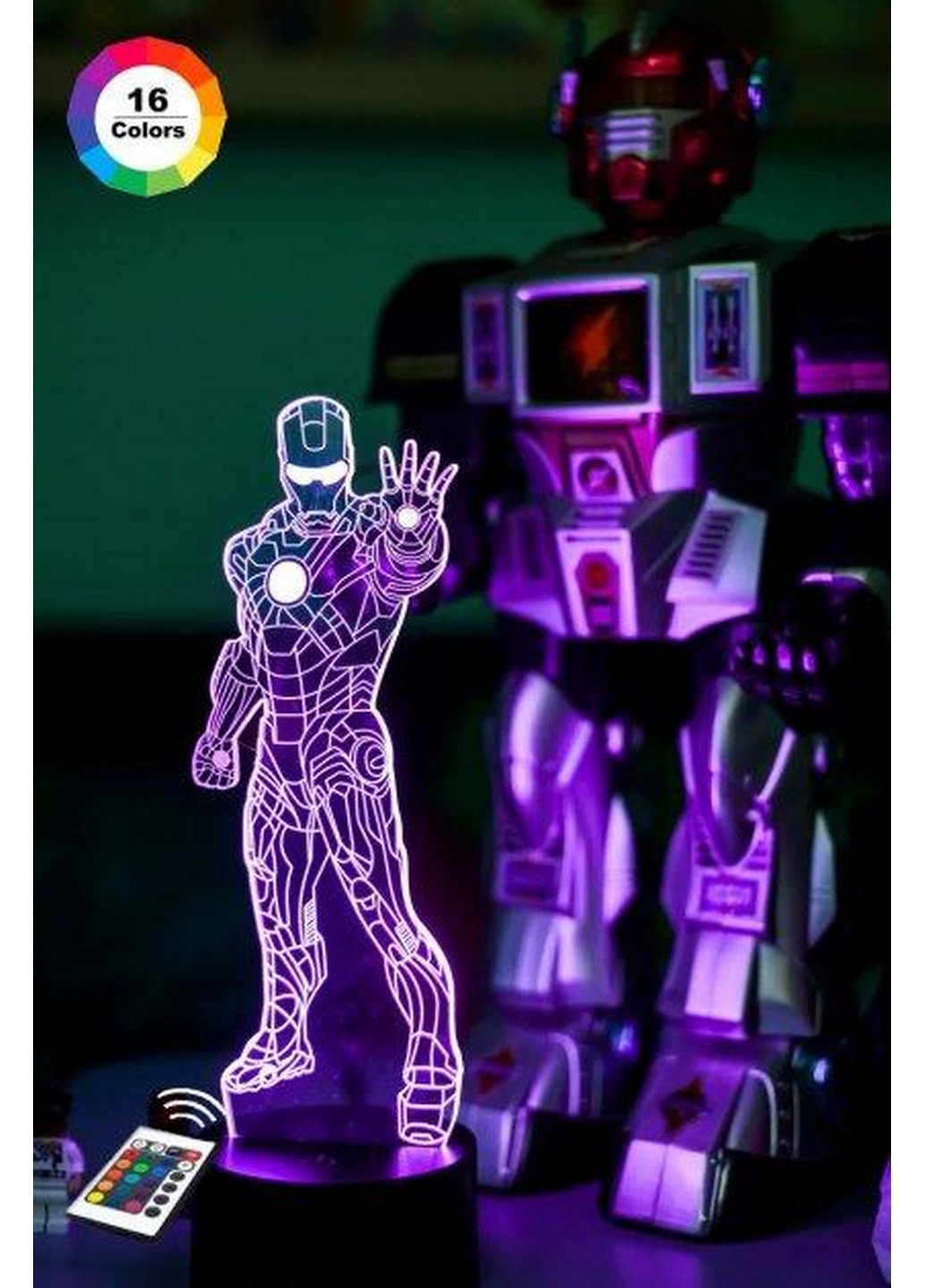 Нічник-світильник 3D "Залізна людина 1" 25х14 см 3DTOYSLAMP (266418515)