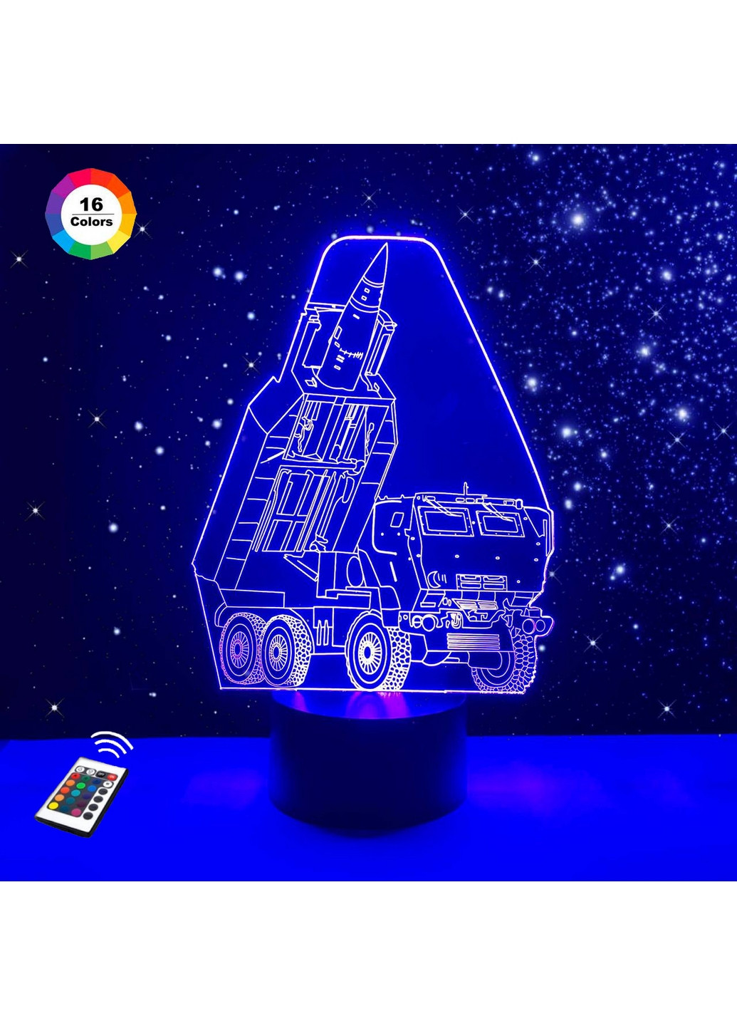 Ночник-светильник 3D "HIMARS" 23х17 см 3DTOYSLAMP (266418633)