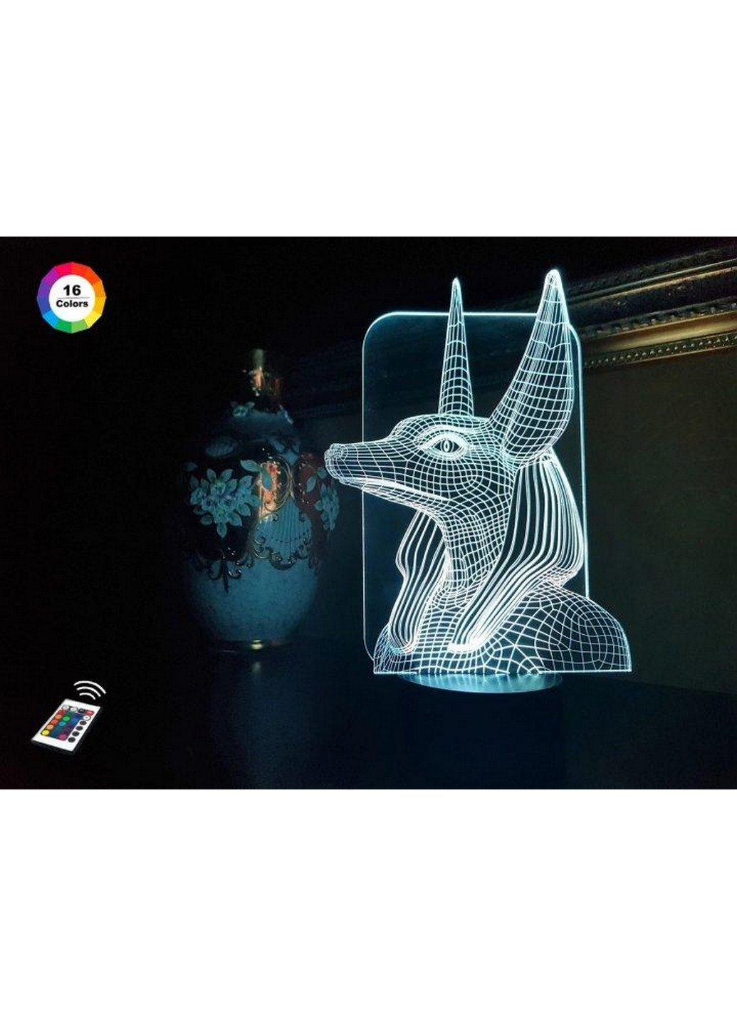 Ночник-светильник 3D "Анубис" 27х17 см 3DTOYSLAMP (266418427)