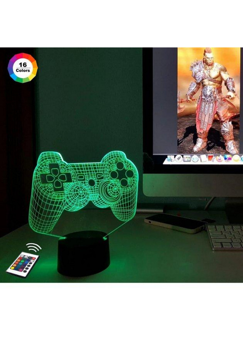 Ночник-светильник 3D "Джойстик" 23х13 см 3DTOYSLAMP (266418417)