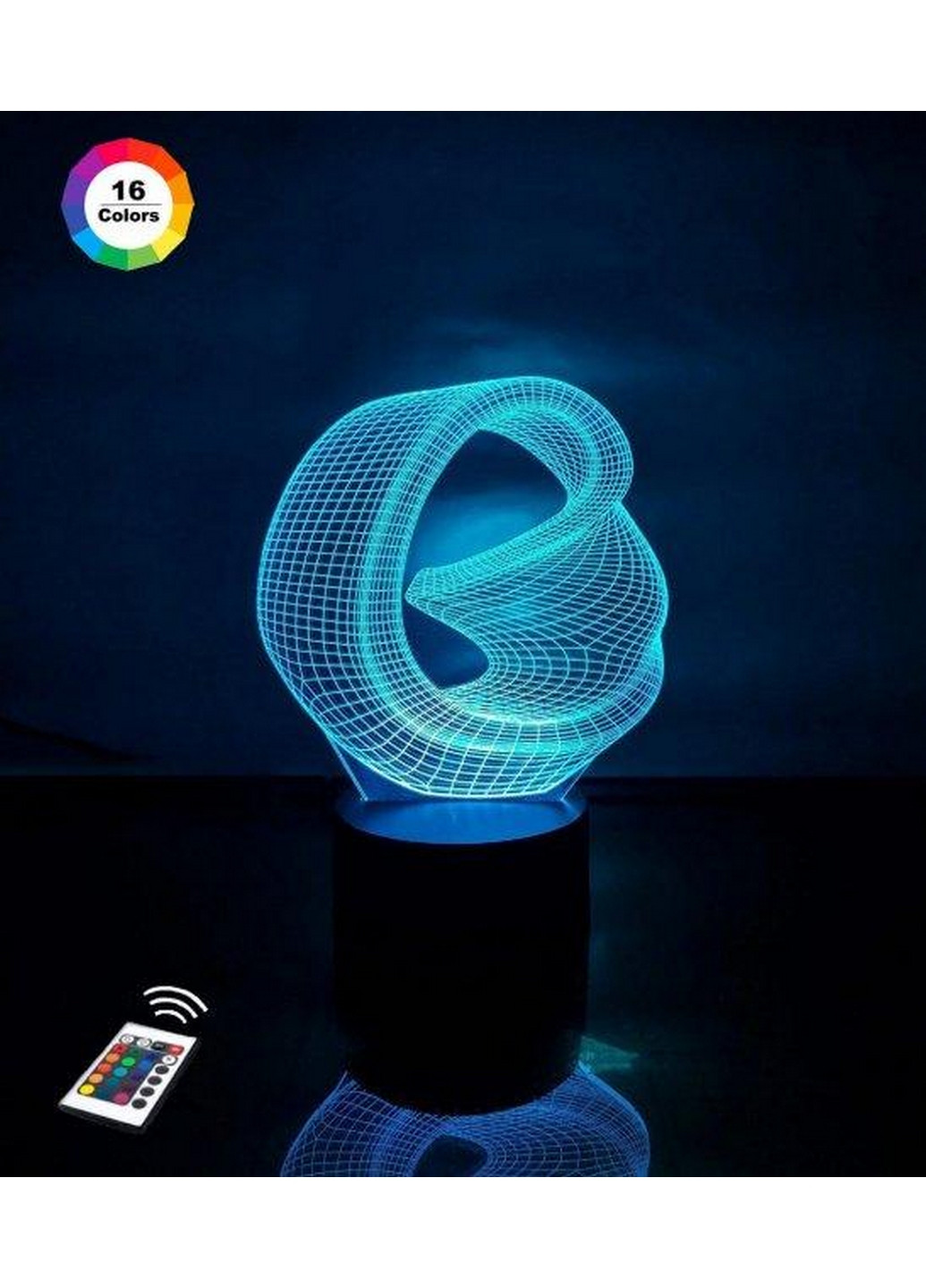 Нічник-світильник 3D "Нескінченність" 19х14 см 3DTOYSLAMP (266418239)