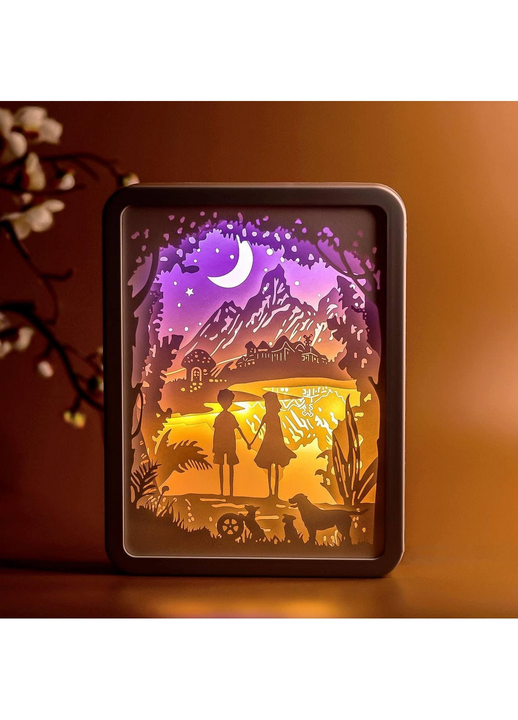 3D настольная картина-ночник "Друзья" 21х16 см 3DTOYSLAMP (266418636)