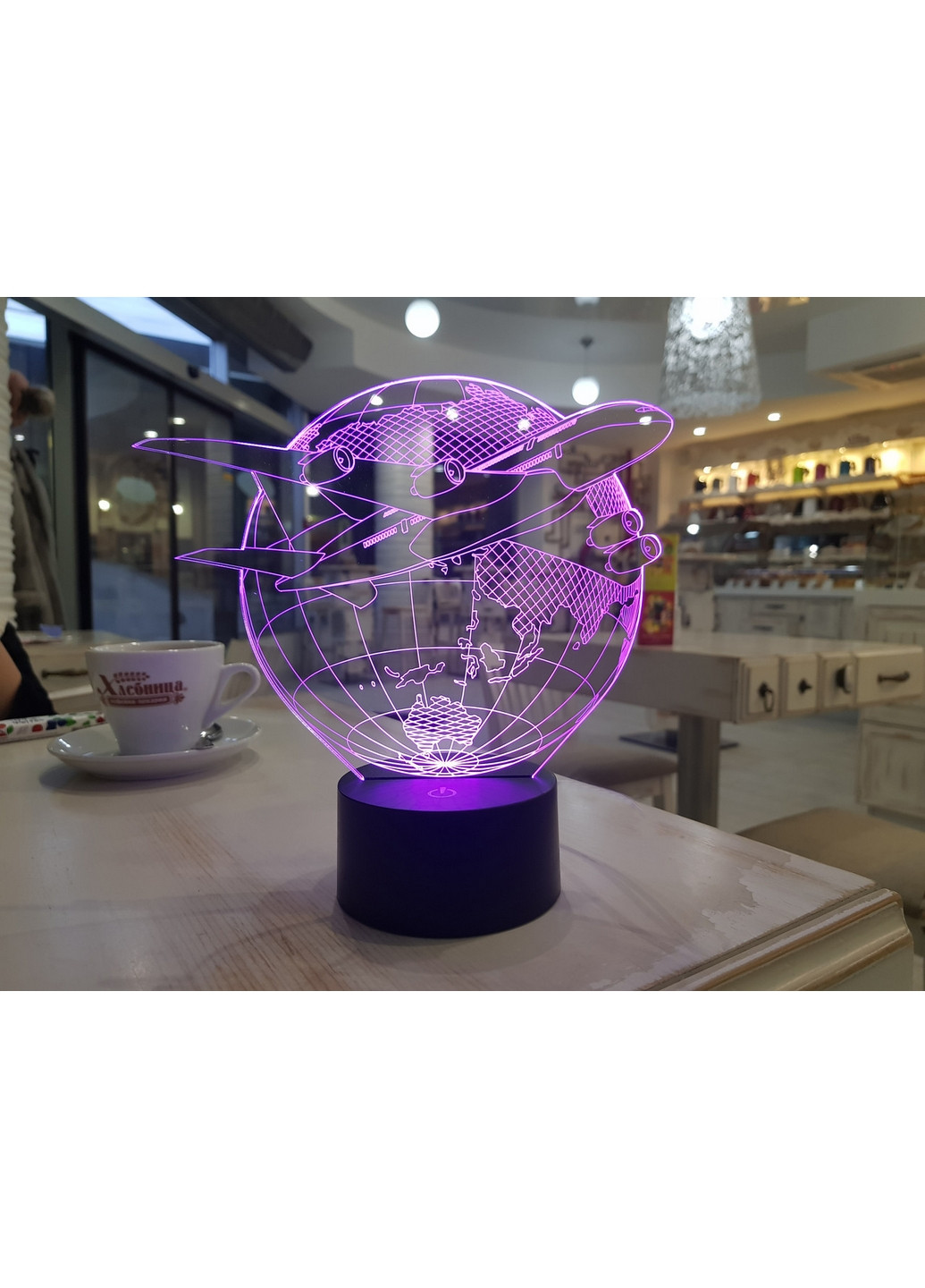 Нічник-світильник 3D "Літак 3" 25х14 см 3DTOYSLAMP (266418326)