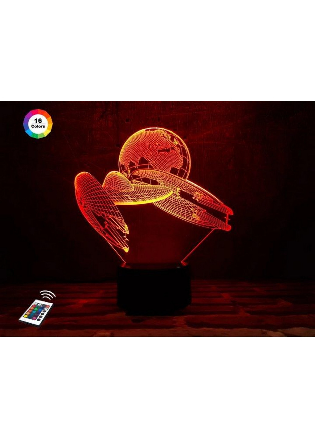 Нічник-світильник 3D "Космічний корабель 2" 21х19 см 3DTOYSLAMP (266419194)