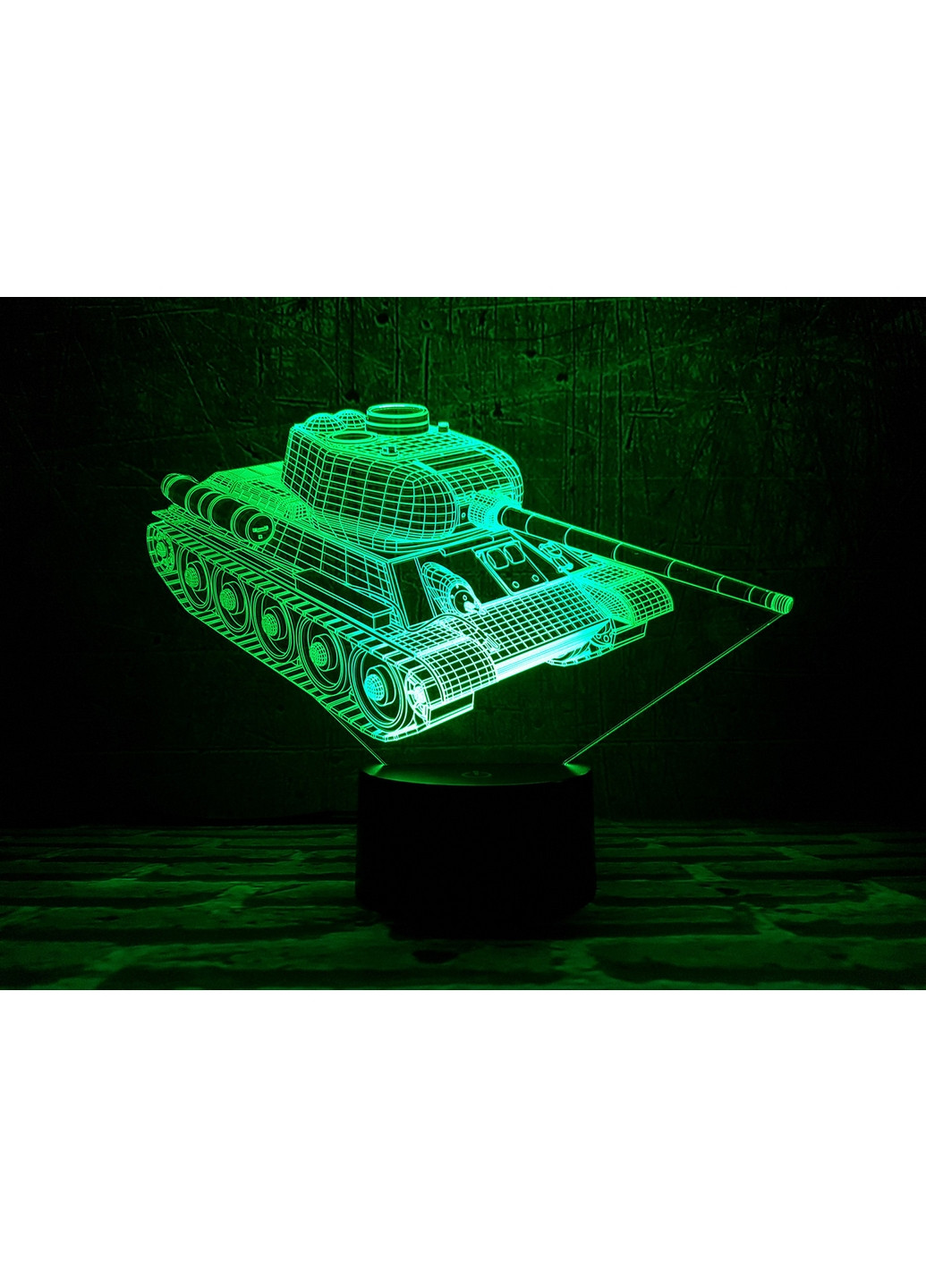 Нічник-світильник 3D "Танк" 18х24 см 3DTOYSLAMP (266419286)