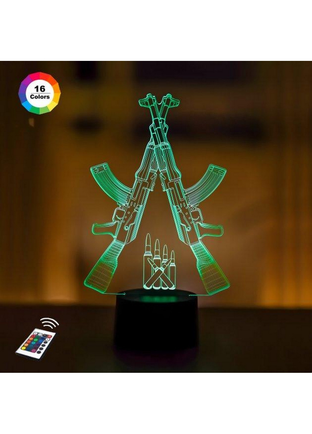 Ночник-светильник 3D "Автоматы" 26х14 см 3DTOYSLAMP (266419108)