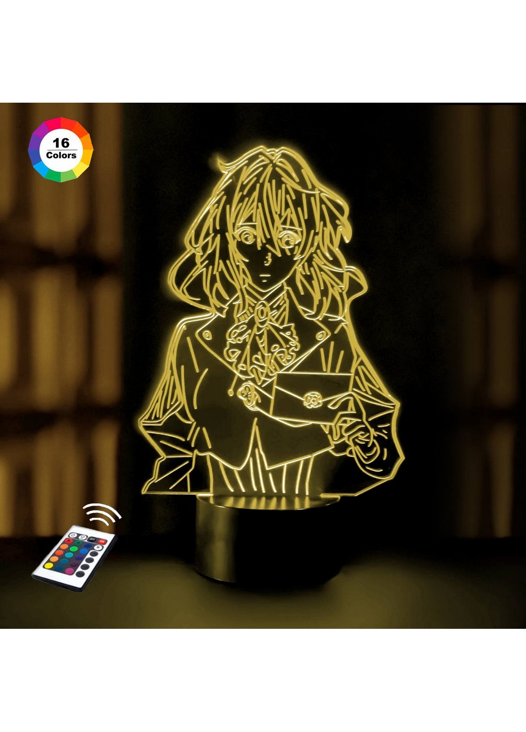 Ночник-светильник 3D "Вайолет Эвергарден" 24х16 см 3DTOYSLAMP (266418436)