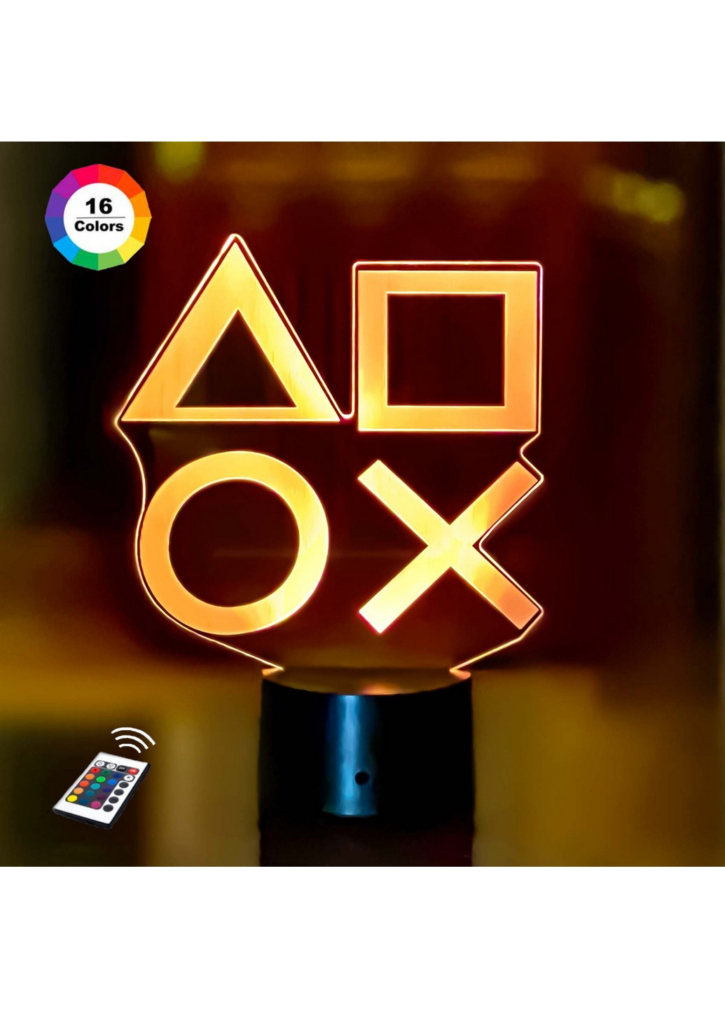 Нічник-світильник 3D "PlayStation 2" 24х18 см 3DTOYSLAMP (266418408)