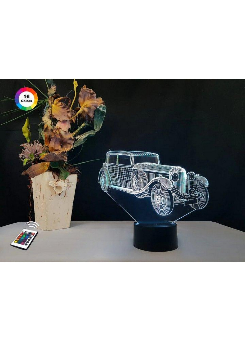 Нічник-світильник 3D "Автомобіль 11" 20х23 см 3DTOYSLAMP (266418351)