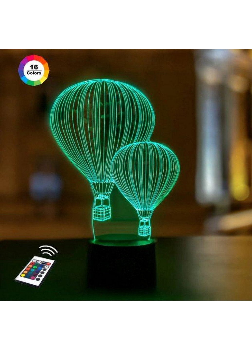 Нічник-світильник 3D "Водушні кулі" 26х16 см 3DTOYSLAMP (266418710)