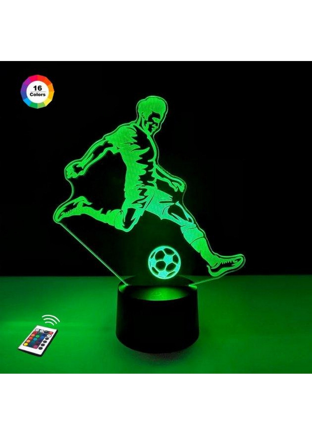 Ночник-светильник 3D "Футболист" 24х15 см 3DTOYSLAMP (266418870)