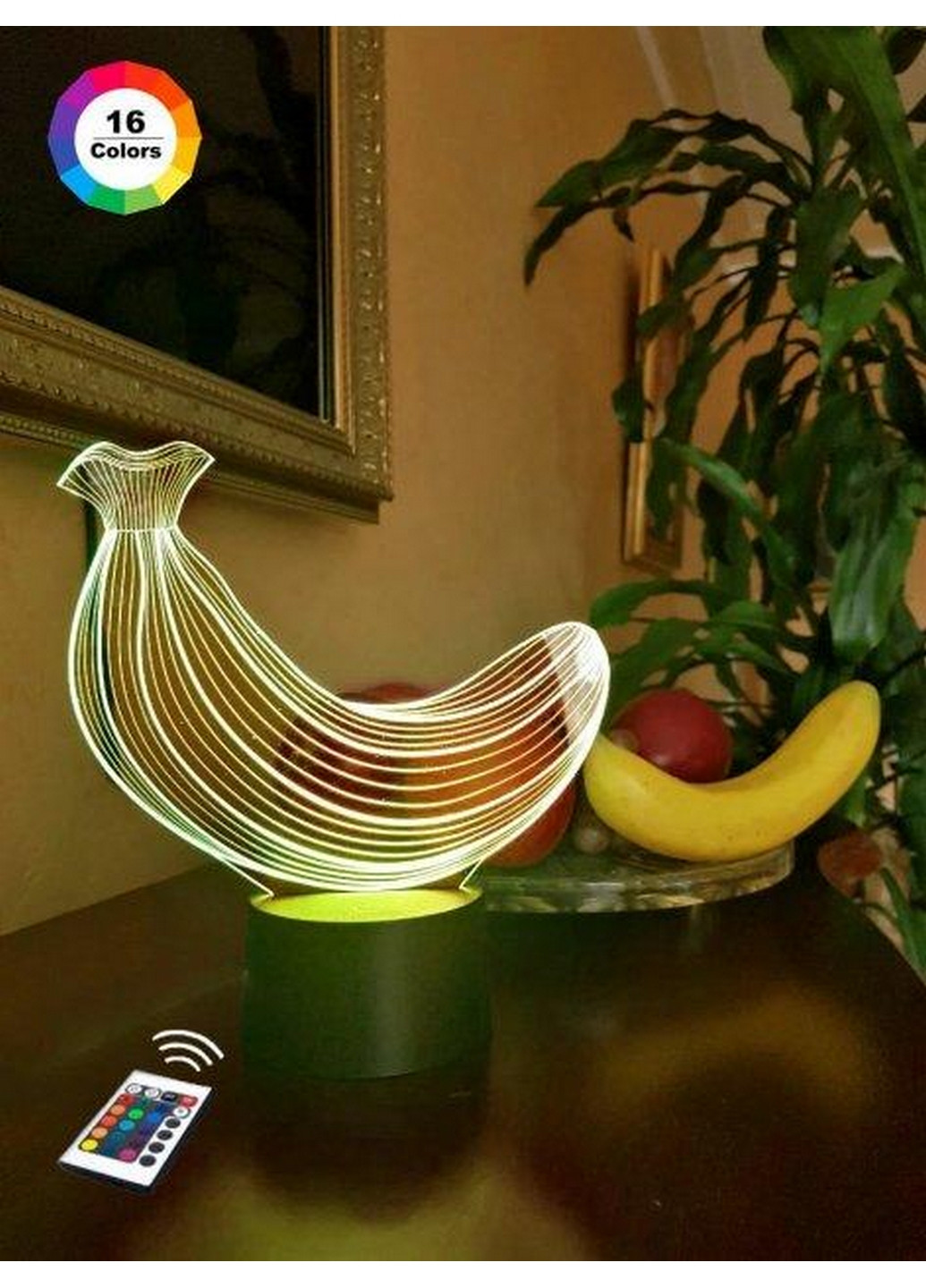 Ночник-светильник 3D "Банан" 22х20 см 3DTOYSLAMP (266418744)