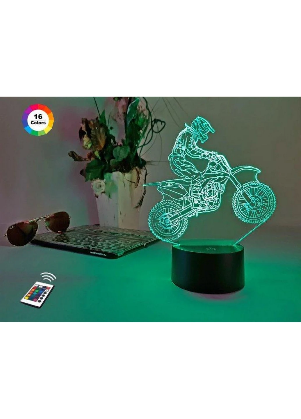Нічник-світильник 3D "Мотоцикл 6" 21х16 см 3DTOYSLAMP (266418401)
