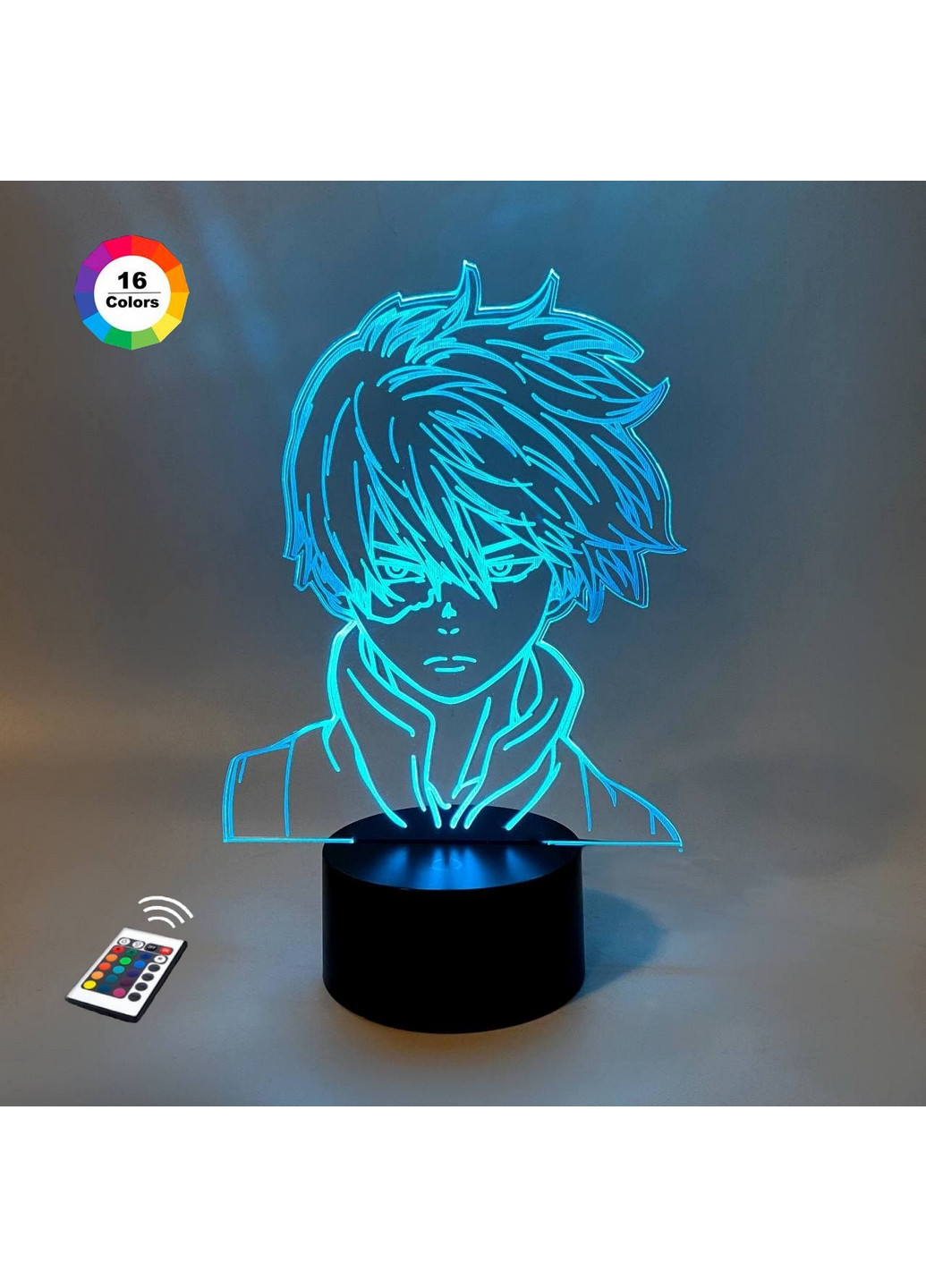 Ночник-светильник 3D "Тодороки Шото" 24х15 см 3DTOYSLAMP (266418903)