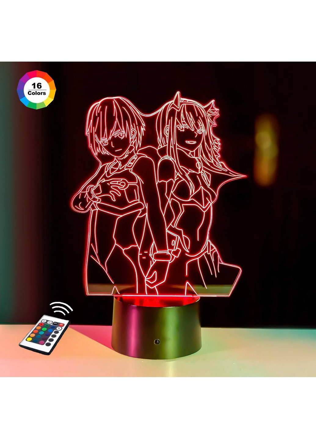 Нічник-світильник 3D "Хіро та 02" 23х17 см 3DTOYSLAMP (266418210)