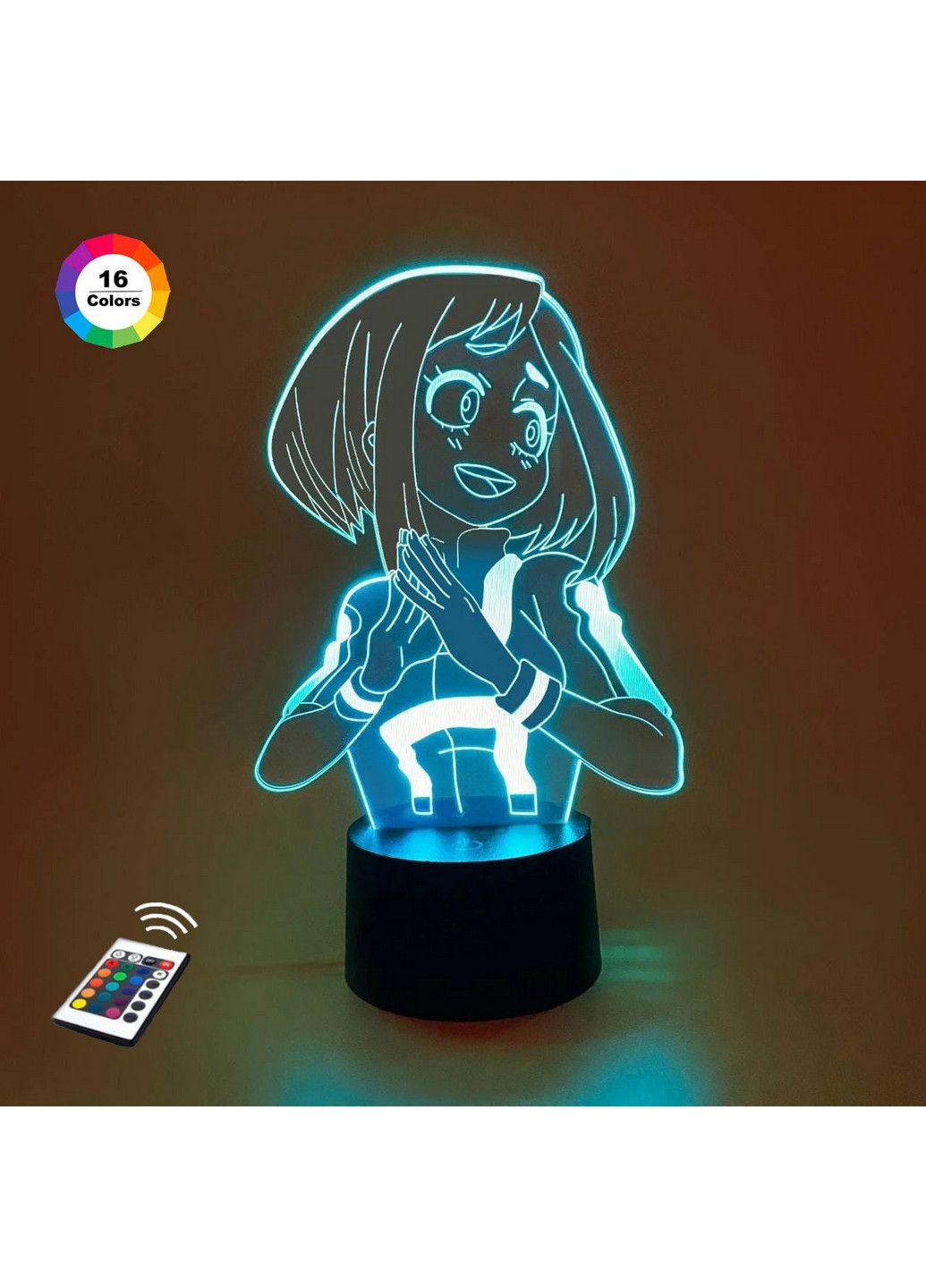 Ночник-светильник 3D "Очако Урарака" 25х15 см 3DTOYSLAMP (266418648)