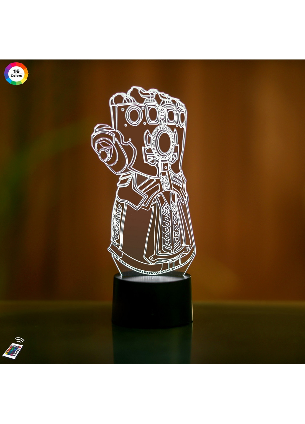 Нічник-світильник 3D "Перчатка Таноса" 26х9 см 3DTOYSLAMP (266418900)