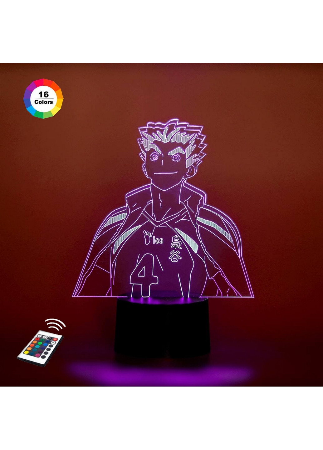 Нічник-світильник 3D "Котаро Бокуто" 22х19,5 см 3DTOYSLAMP (266418978)