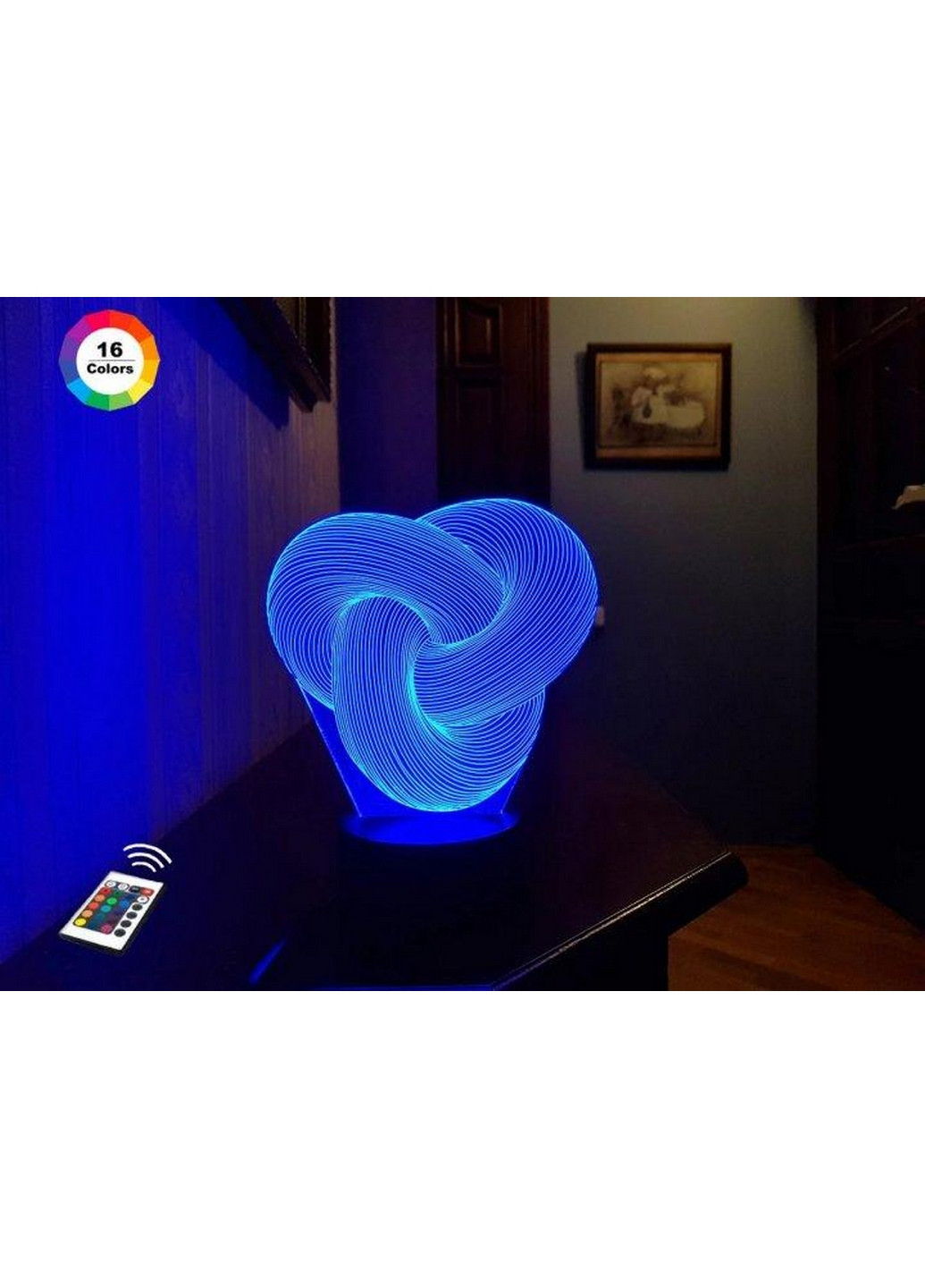 Ночник-светильник 3D "Уроборос" 19х16 см 3DTOYSLAMP (266418709)