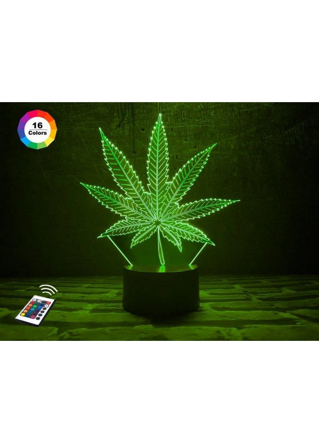 Нічник-світильник 3D "Листок" 23х18 см 3DTOYSLAMP (266418200)