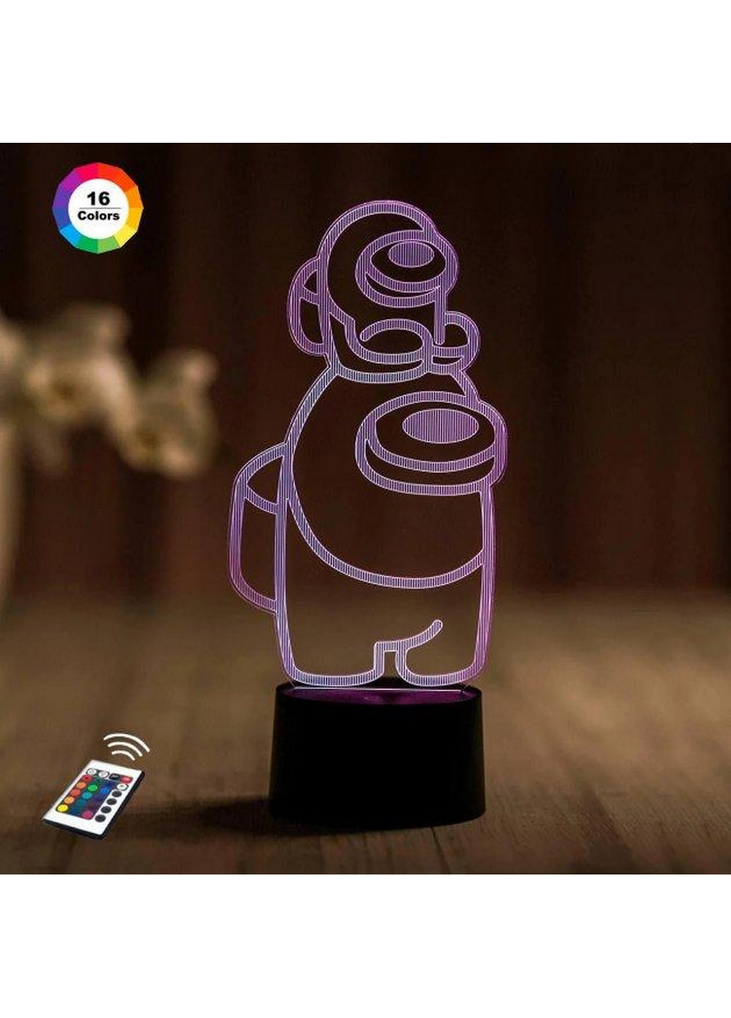 Нічник-світильник 3D "Амонг Ас 8" 26х11 см 3DTOYSLAMP (266418323)