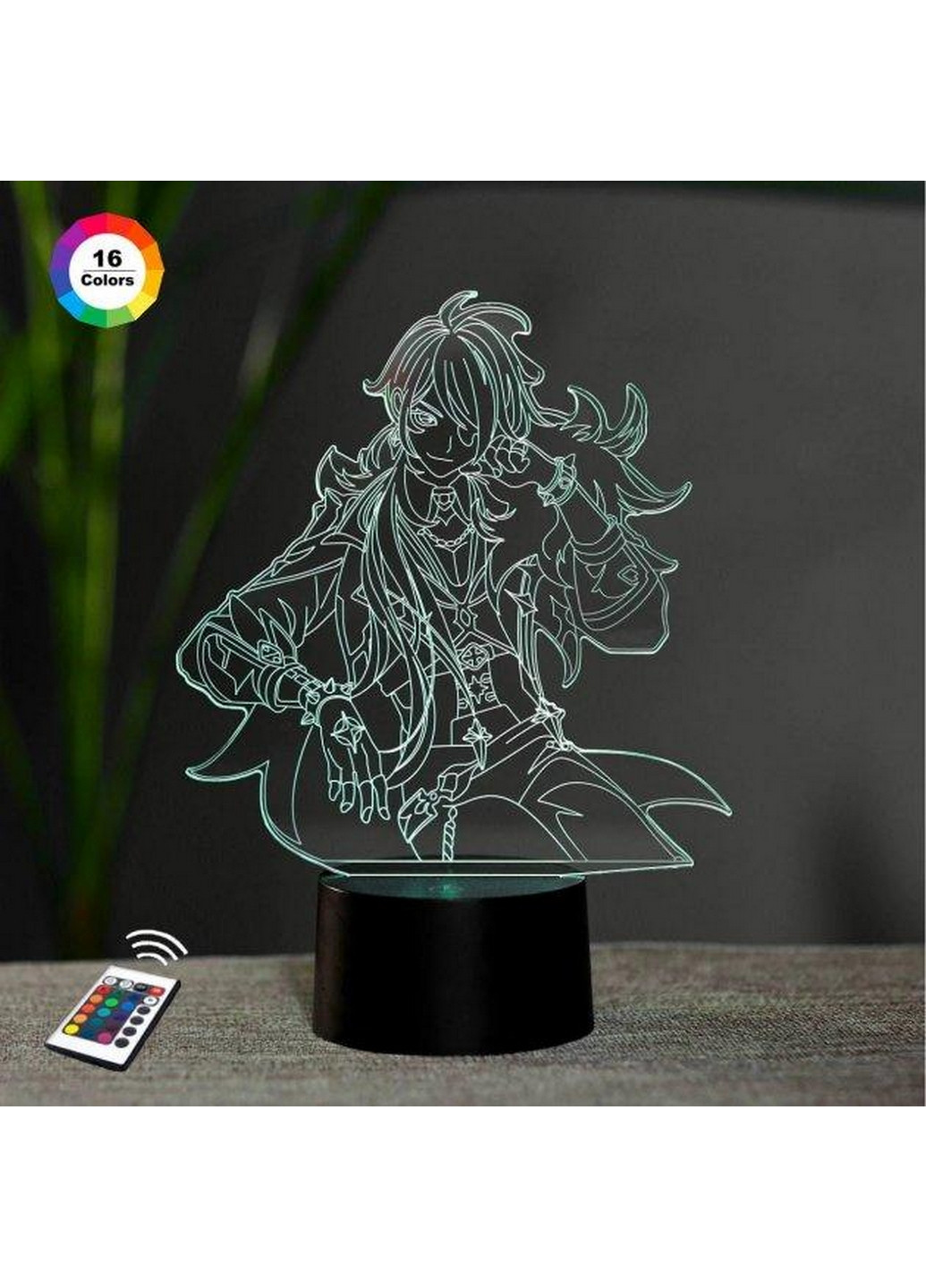 Ночник-светильник 3D GENSHIN IMPACT "Кэйа" 24х18 см 3DTOYSLAMP (266418451)