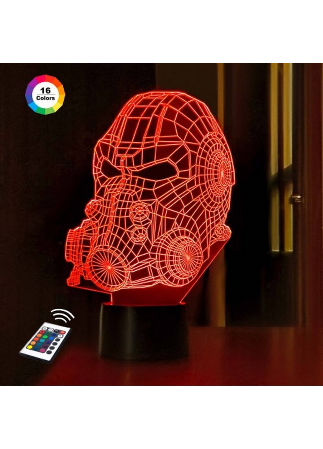 Ночник-светильник 3D "Череп 10" 15х26 см 3DTOYSLAMP (266418826)