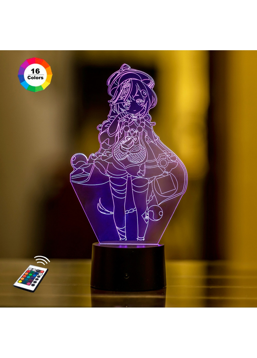 Ночник-светильник 3D GENSHIN IMPACT "Ци Ци" 26х14 см 3DTOYSLAMP (266418638)