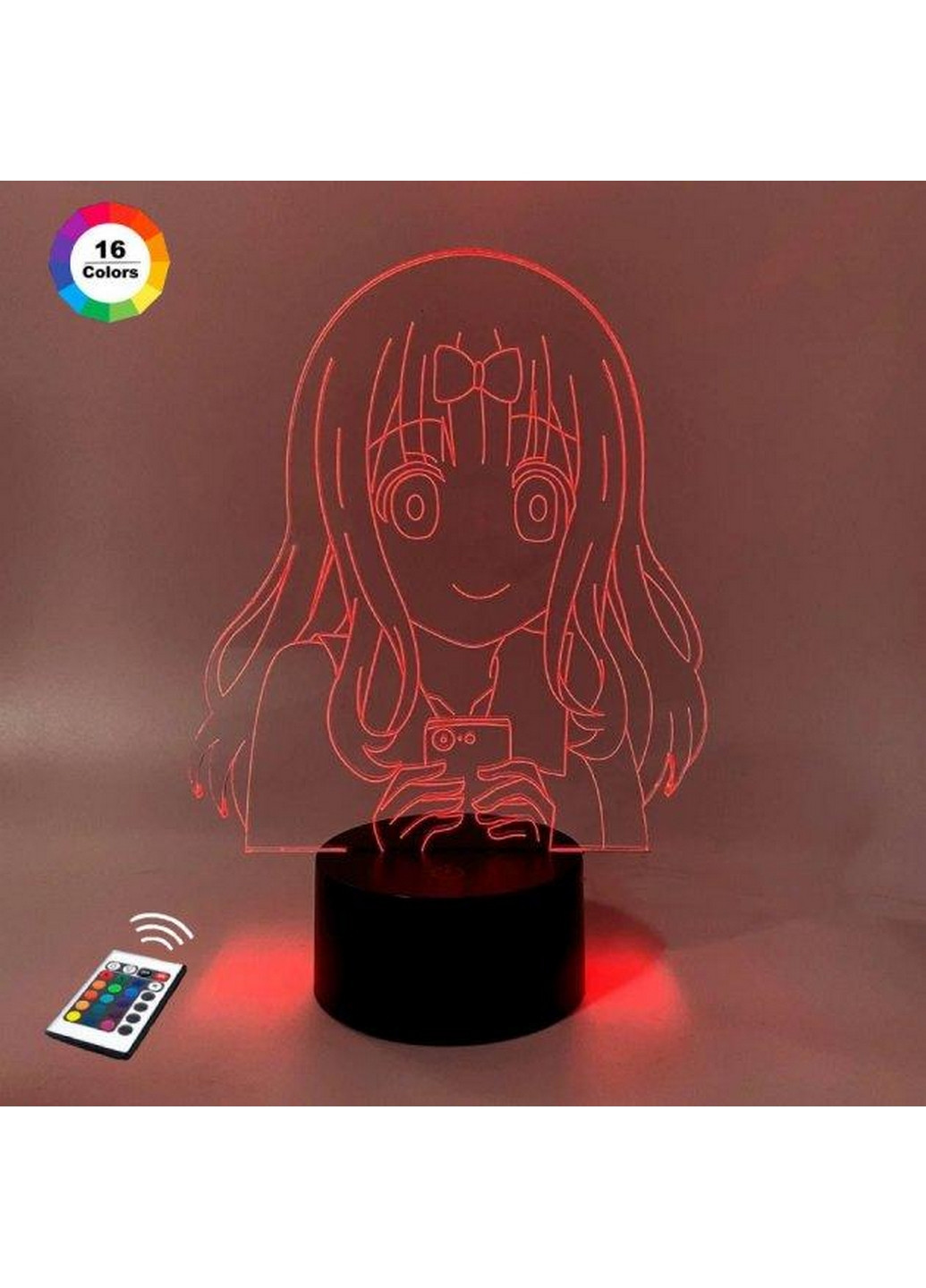 Нічник-світильник 3D "Чіка Фудзівара" 25х15 см 3DTOYSLAMP (266418750)