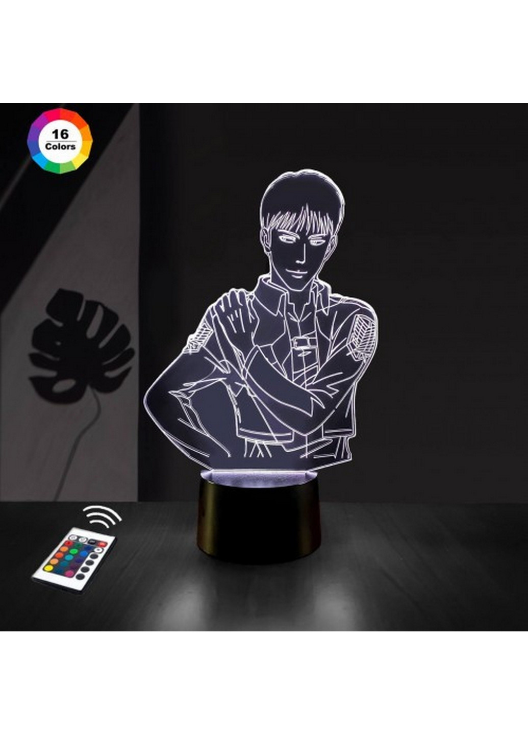 Ночник-светильник 3D "Леви Акерман 2" 26х16 см 3DTOYSLAMP (266418567)