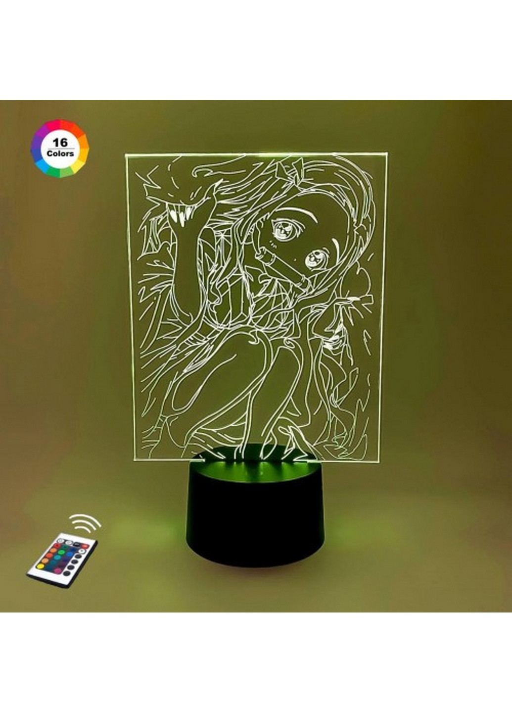 Нічник-світильник 3D "Незуко Камадо" 25х14 см 3DTOYSLAMP (266418759)