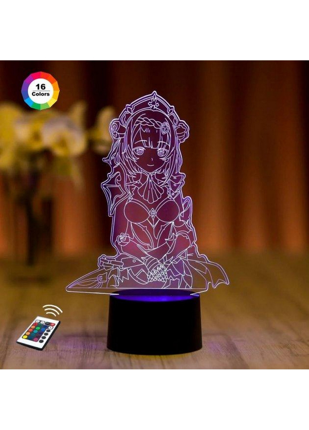 Нічник-світильник 3D GENSHIN IMPACT "Ноелль" 25х15 см 3DTOYSLAMP (266418383)