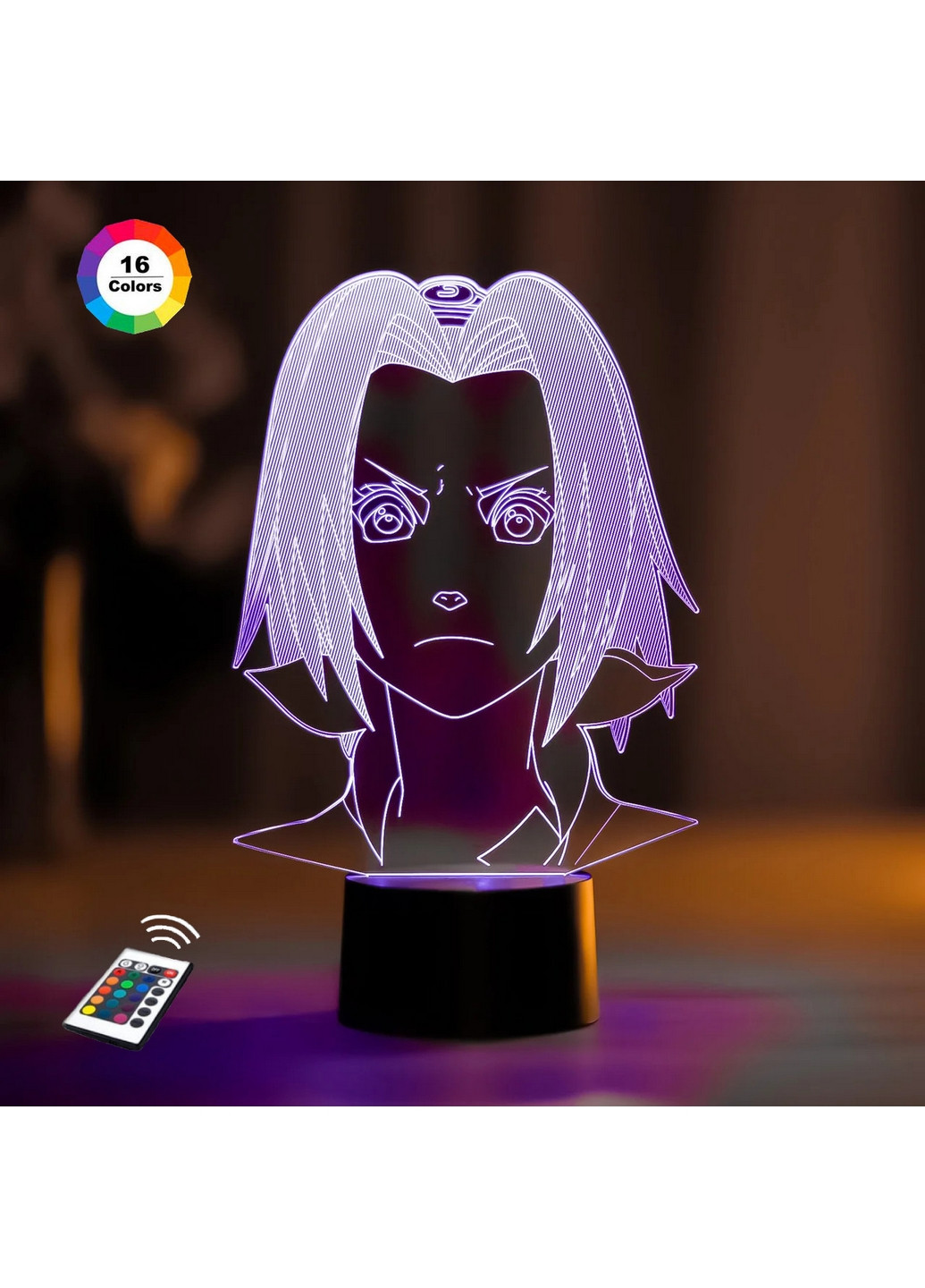 Ночник-светильник 3D "Сакура Харуно" 26х17 см 3DTOYSLAMP (266419090)