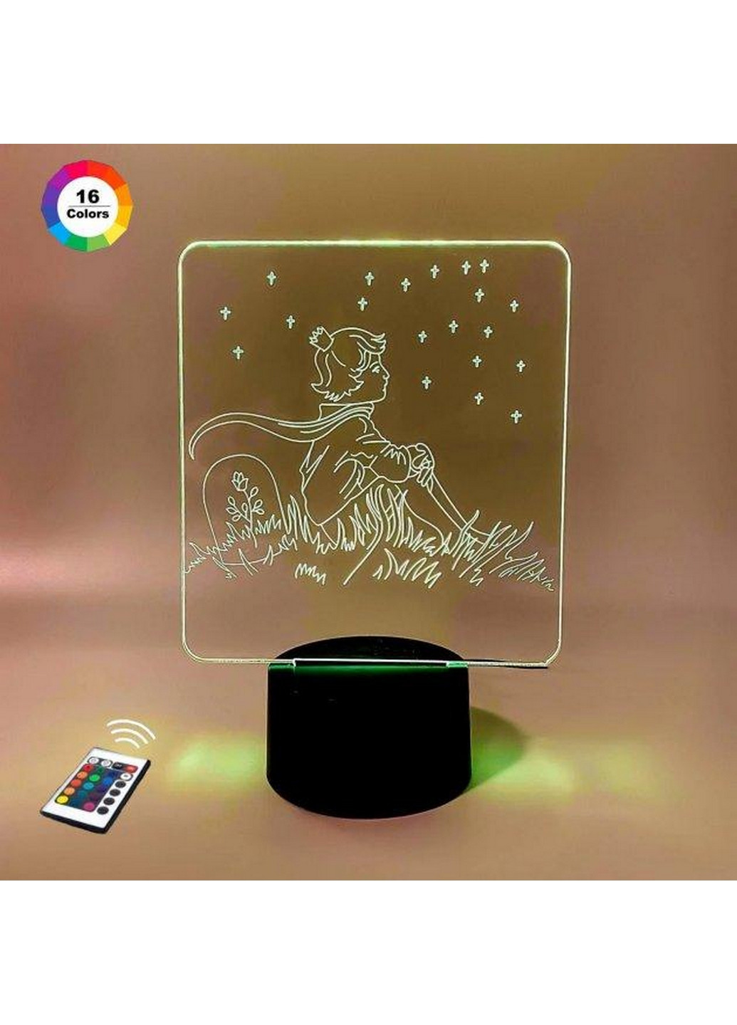 Ночник-светильник 3D "Маленький Принц" 23х16 см 3DTOYSLAMP (266418194)