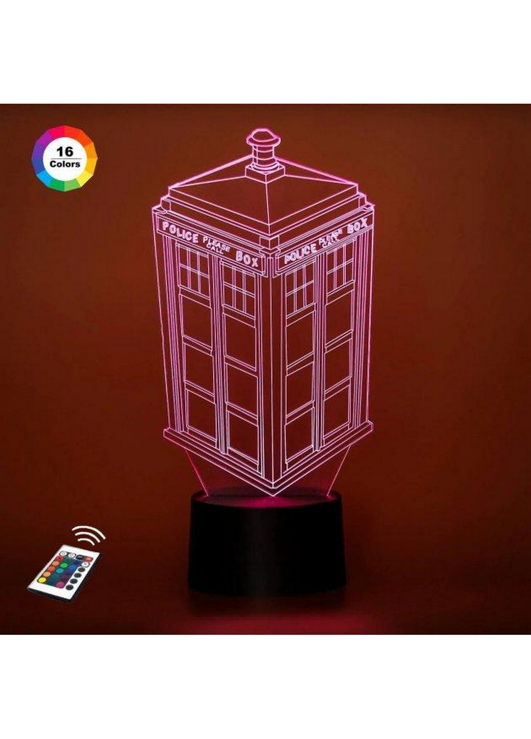 Нічник-світильник 3D "Тардіс" 26х12 см 3DTOYSLAMP (266418793)