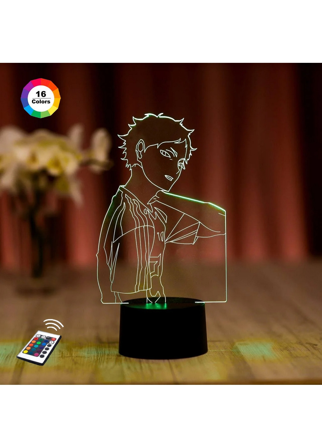 Ночник-светильник 3D "Акааши Кейджи" 24х15 см 3DTOYSLAMP (266418377)