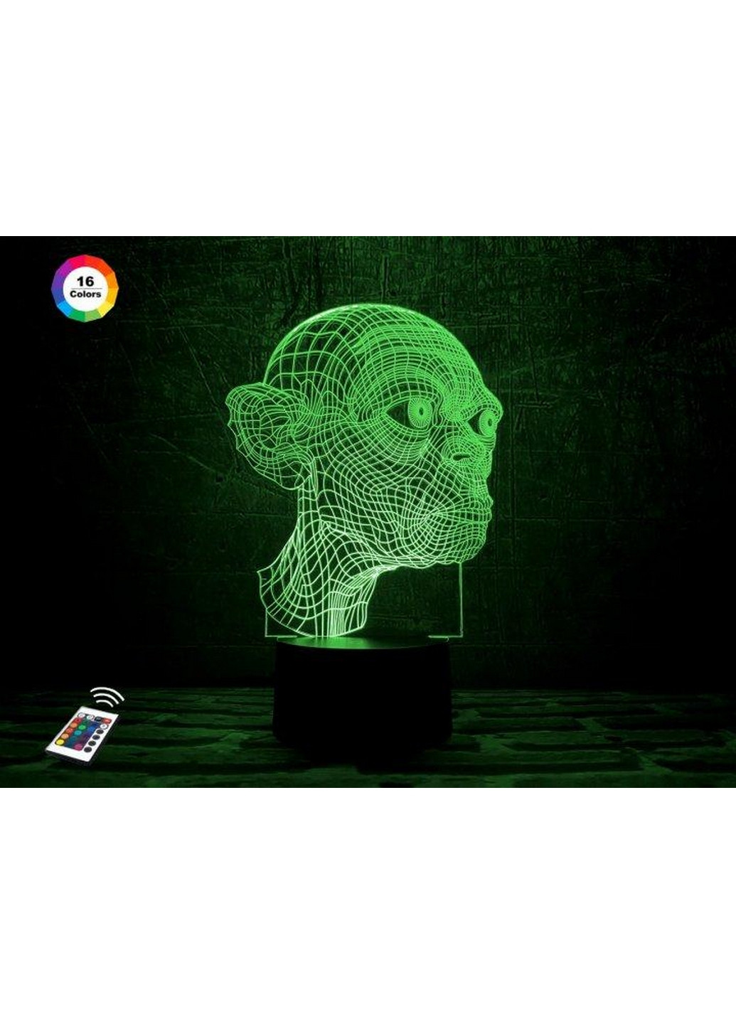 Ночник-светильник 3D "Голлум" 22х15 см 3DTOYSLAMP (266419052)