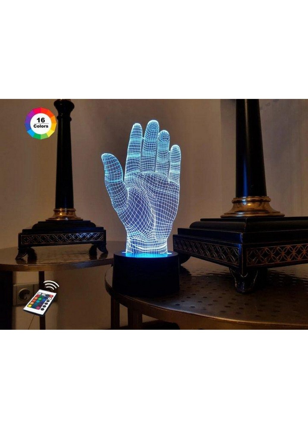 Нічник-світильник 3D "Дай п'ять" 23х11 см 3DTOYSLAMP (266418782)